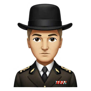 ​Cinematic Realistic Portrait of a Young Mustafa Kemal Atatürk, depicted in his iconic tall black hat and traditional attire with a confident, visionary expression, rendered with rich historical textures and warm, inspiring lighting that captures his youthful dynamism and transformative leadership, sticker