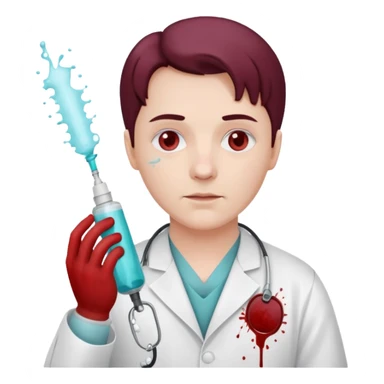 A victorian surgeon using a carbolic spray and wearing a gown sticker