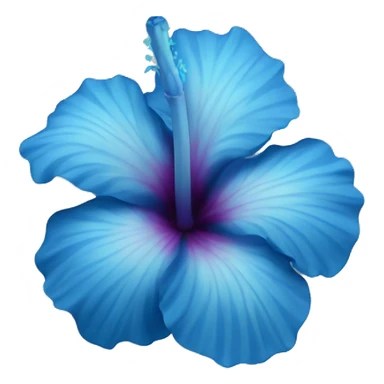 blue hibiscus flower with shades of blue  sticker