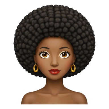 Lol black woman with an afro sticker