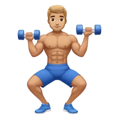 buff guy blue shorts using foam-roller sticker