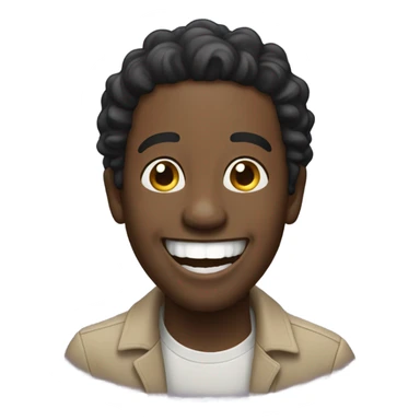 Laughing black man  sticker