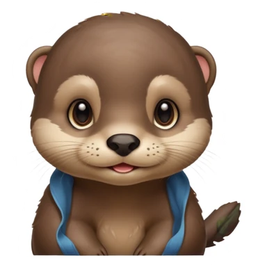The face of a cute baby otter (little cheeks, not much hair) sticker