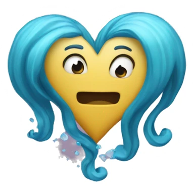 Aquarius heart sticker