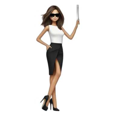 victoria beckham with a pole sticker