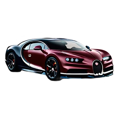 Burgundy Bugatti Chiron Sport sticker