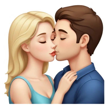 beautiful romantic kiss couple sticker