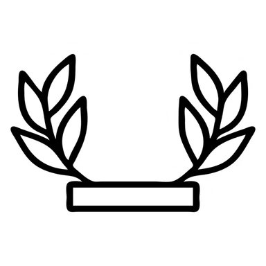 minimalist modern logo of a Greek god crown, silver, geometric shapes, clean lines sticker