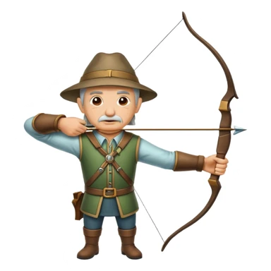 old aged archer sticker