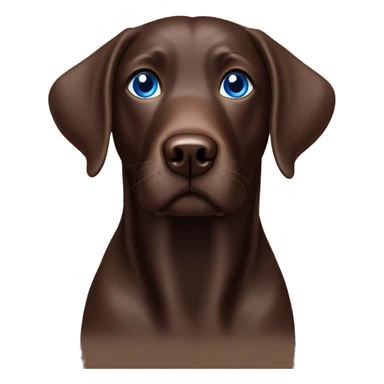 chocolate labrador with blue eyes sticker