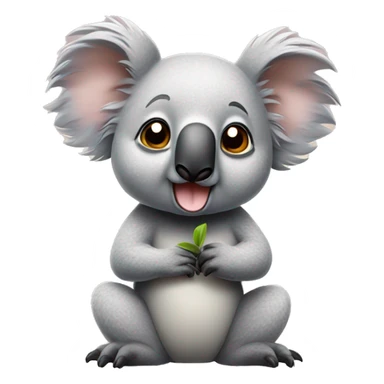 Koala blowing kiss sticker