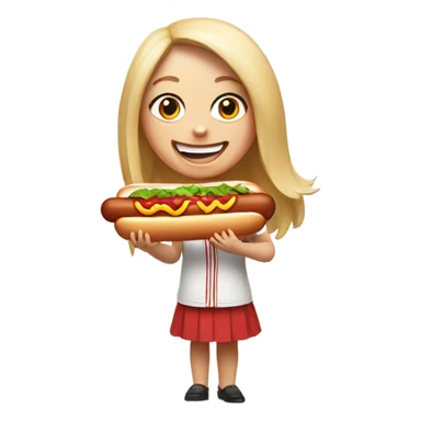 Pale Girl who loves chicago hot dogs sticker