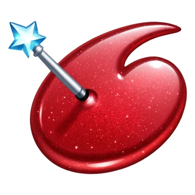 red glitter tick sticker