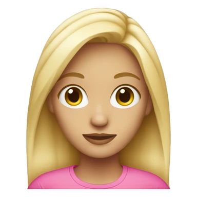 Blonde girl wearing pink  sticker