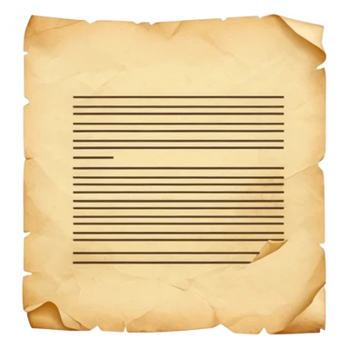 document paper with text lines sticker