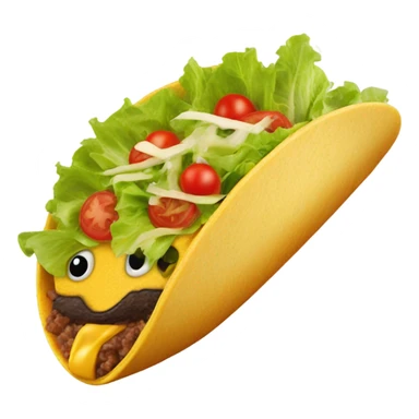 Taco on surf board sticker