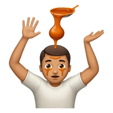 man throwing up makk balla upside down sticker