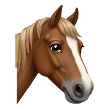 Brown horse from the front sticker