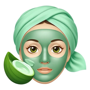 Natural spa treatment face mask sticker