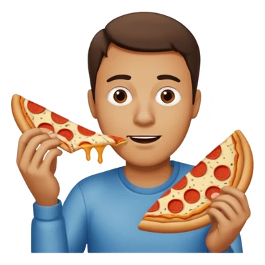man who eat pizza
 sticker