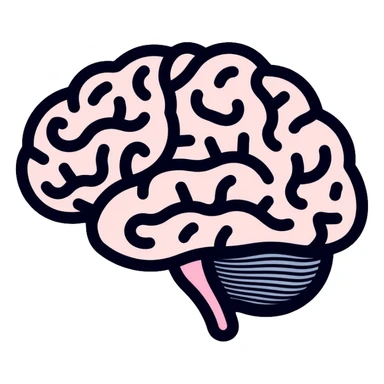 brain radiology scan with anatomical details sticker