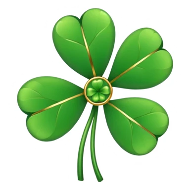 Lucky clover charm – green four-leaf clover.
 sticker