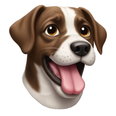 dog sticking tongue out sticker