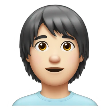 Pig nose with black wig hair sticker