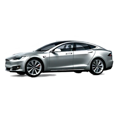 tesla model s silver sticker
