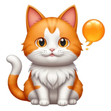 make me a cartoon cat, with some kind of sign or something with W Bubble on it sticker