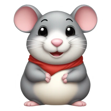 Chubby mouse full of love sticker