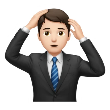 Mach mir einen Trader an der wallstreet der sich fragend an den kopf greift sticker