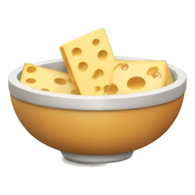 A bowl of cheese and crackers  sticker