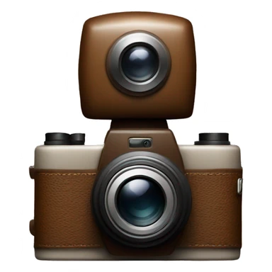 brown photography camera sticker
