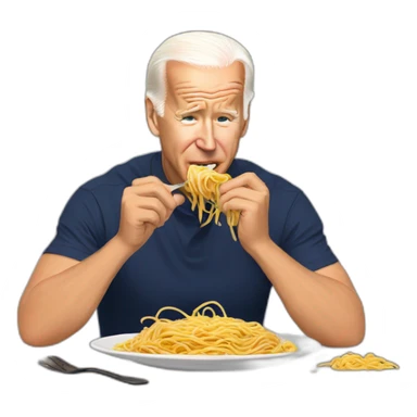 joe biden eating spaghetti sticker