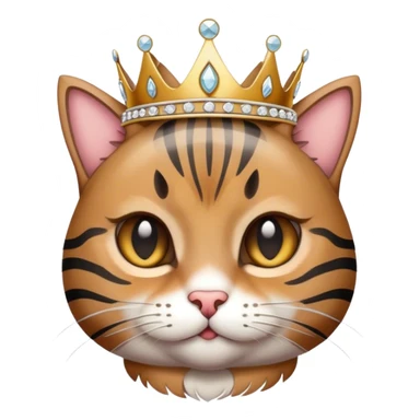 tabby cat wearing a tiara  sticker