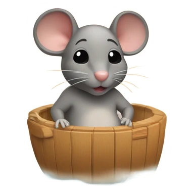 mouse in a sauna  sticker