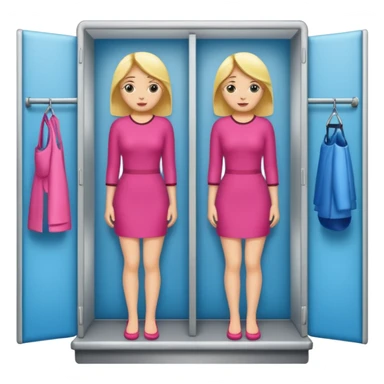 try on woman changing room sticker