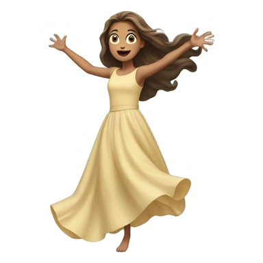 Girl falling  sticker