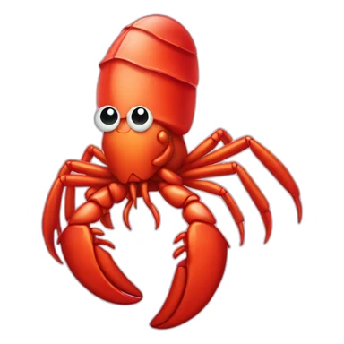 shy lobster sticker