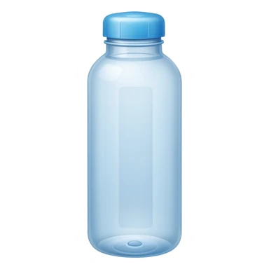 An simple empty water bottle sticker