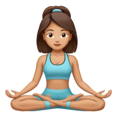 Hispanic lady doing yoga sticker
