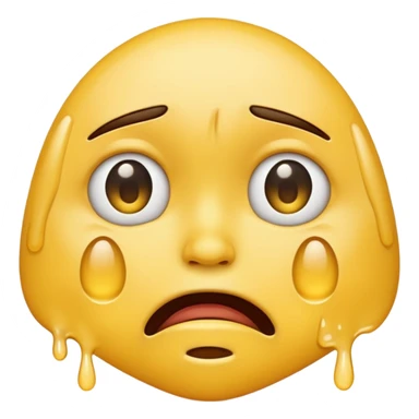 Confused emoji crying sticker