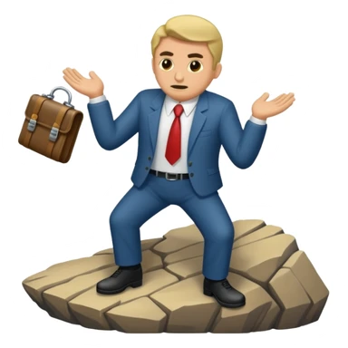 a mafiosi informant bound up and held over a cliff sticker