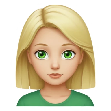 Girl blonde Green eyes sticker
