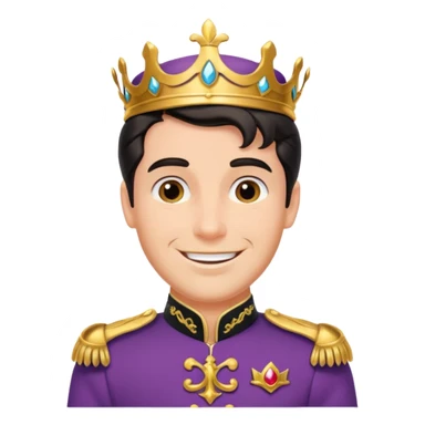old adult prince eric with prince uniform sticker