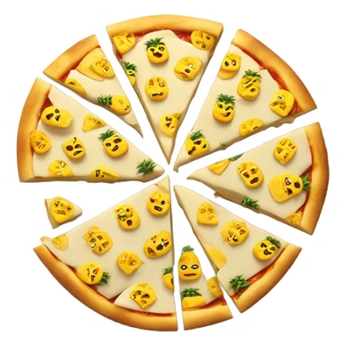 Pineapple on pizza slice sticker