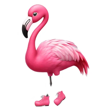 pink flamingo wearing tap dance shoes sticker