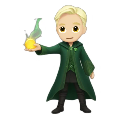 draco malfoy throwing a spell sticker