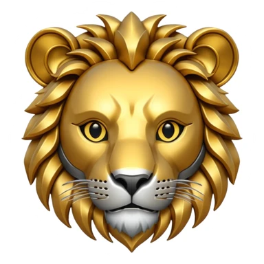 robot lion head with iron skin sticker